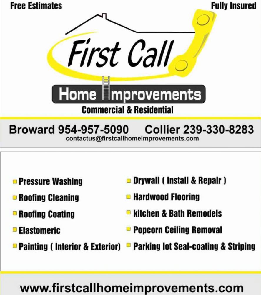 Slide of First Call Home Improvements