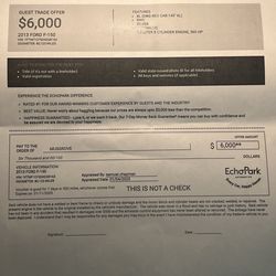 EchoPark Automotive - The offer they confronted me with (after test driving the truck they weren't expecting?)