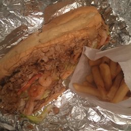 Shrimp Chicken Cheese Steak Sub