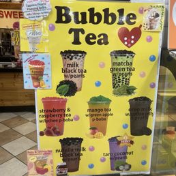 Bubble tea menu Bubble tea menu