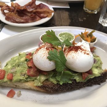 Raymond's - Toasted avocado with poached eggs - American Near Me - Montclair, New Jersey Raymond's - Toasted avocado with poached eggs - American Near Me - Montclair, New Jersey