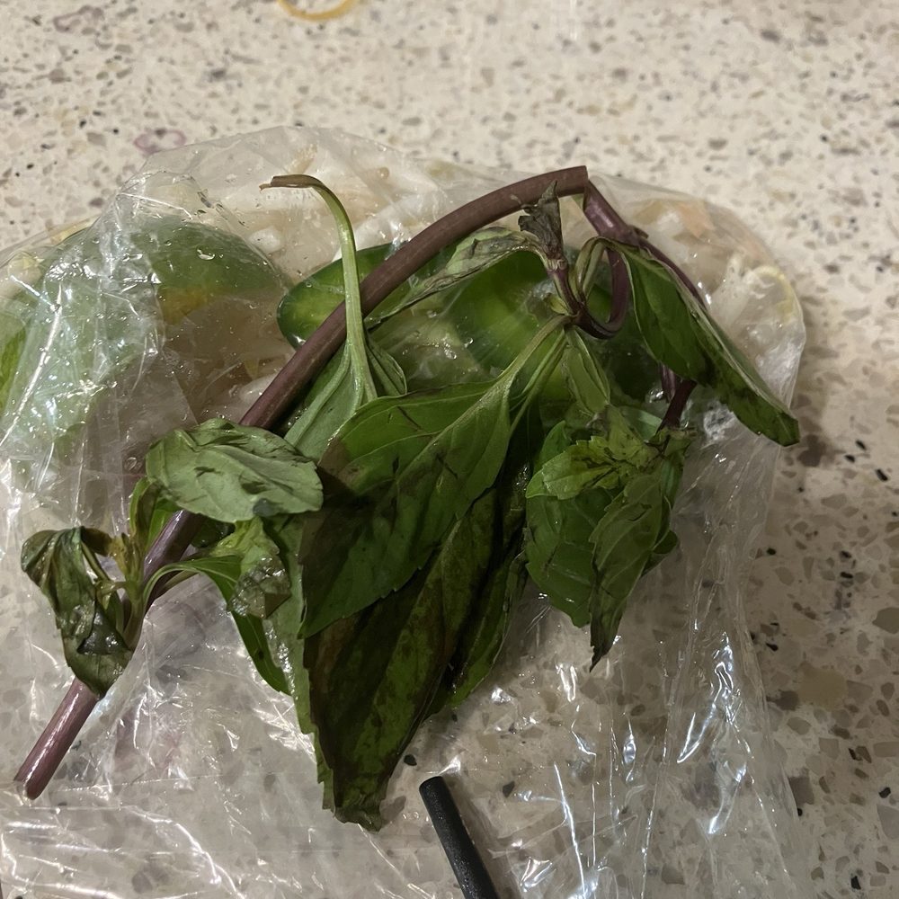 Gross old little bit of basil they told me was "packed fresh with the order". The jalapeños and lime were slimy. 3. Pho Filet Mignon Gross old little bit of basil they told me was "packed fresh with the order". The jalapeños and lime were slimy. 3. Pho Filet Mignon