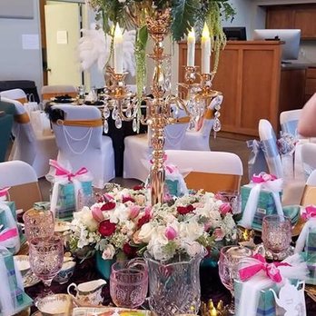Crystal Gardens Florist - Tea table with centerpiece. - Florists Near Me - Poway, California Crystal Gardens Florist - Tea table with centerpiece. - Florists Near Me - Poway, California
