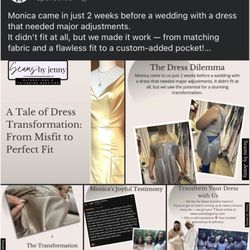 Seams by Jenny - Before and after dress alterations