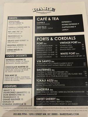 Menu photo 2 RARE Steakhouse & Tavern Washington, DC, DC Menu photo 2 RARE Steakhouse & Tavern Washington, DC, DC