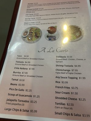 Menu photo 5 Rosita's Mexican Restaurant Bella Vista, AR