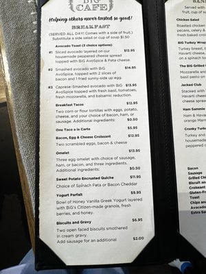Menu photo 5 The BiG Cafe Georgetown, TX