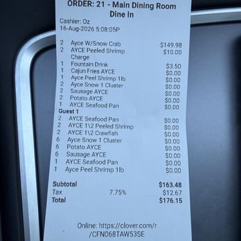 Crab N Spice Anaheim - I don't understand why this was so much and the receipt didn't help explain much either - Seafood Near Me - Anaheim, California Crab N Spice Anaheim - I don't understand why this was so much and the receipt didn't help explain much either - Seafood Near Me - Anaheim, California