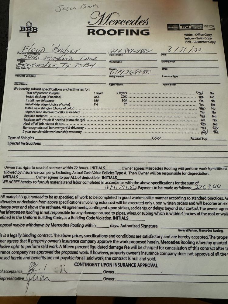 Slide of J.W. Arnold Roofing LLC Commercial & Residential Remodeling