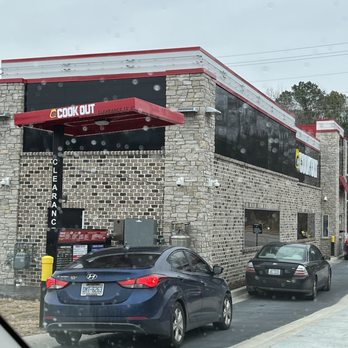 Cook Out - cars parked in front of a restaurant - Fast Food Near Me - Louisburg, North Carolina