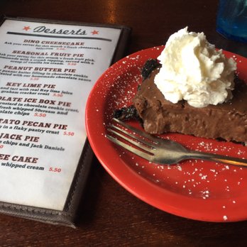 Dinosaur Bar-B-Que - Rich dark chocolate ice box pie with a chocolate cookie crust and whipped cream - Barbeque Near Me - Rochester, New York