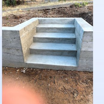 Lucio Landscape Construction  - My dream steps, built to last and so comfortable to sit and relax for my daily Vitamin D dose. - Landscaping Near Me