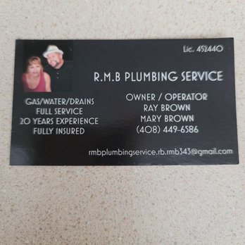 RMB Plumbing - Business card - Plumbing Near Me RMB Plumbing - Business card - Plumbing Near Me