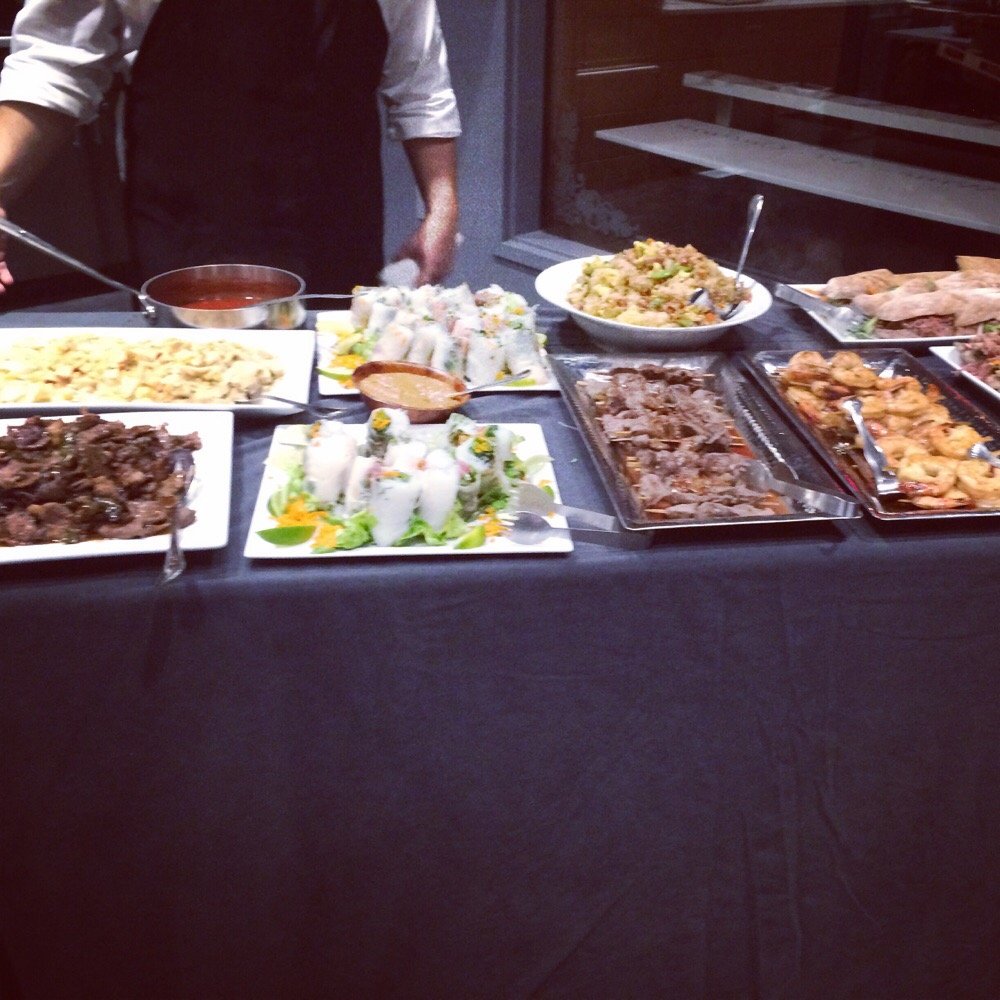 Epicurean Theatre - Some of the dishes we made tonight in our Asian fusion private cooking class. - Cooking Schools Near Me - Tampa, Florida Epicurean Theatre - Some of the dishes we made tonight in our Asian fusion private cooking class. - Cooking Schools Near Me - Tampa, Florida