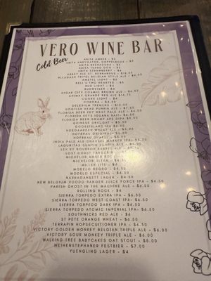 Menu photo 1 Vero Wine Bar Vero Beach, FL