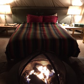El Cosmico - Definitely going to need that fire for spring, winter and fall weather! - Campgrounds Near Me - Marfa, Texas