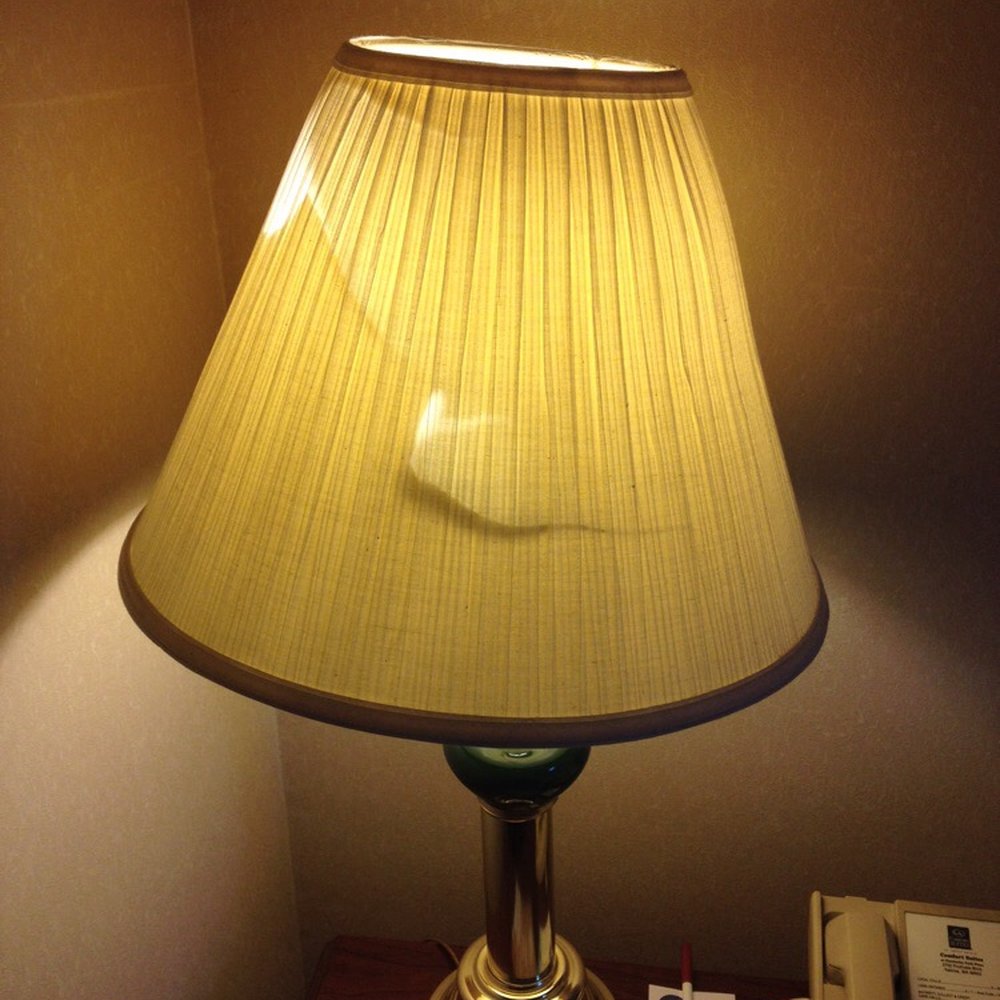 Lamp shade stained by?