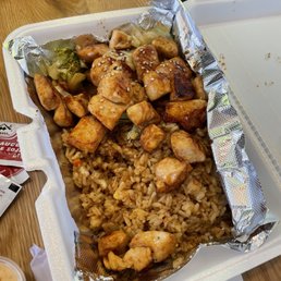 Hibachi Chicken Bowl with fried rice