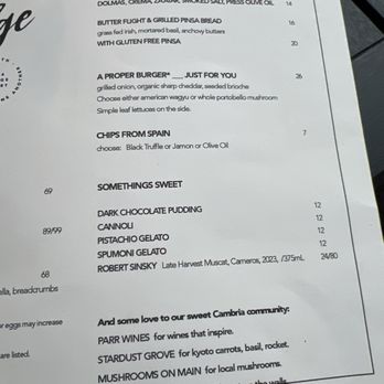 Brydge Restaurant - Menu - Tapas/Small Plates Near Me - Cambria, California