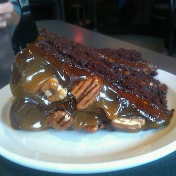 Cafe Latte - 'Famous' turtle chocolate cake - Comfort Food Near Me - Saint Paul, Minnesota