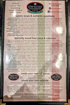 Menu photo 4 pie-tanza Arlington, VA