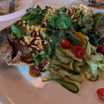 Ajja - Their infamous whole fried Trout - Middle Eastern Near Me - Raleigh, North Carolina