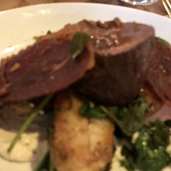 No 7 Balmac - Fiordland wild venison with crispy prosciutto and hummus - Bars Near Me - Dunedin, OTA No 7 Balmac - Fiordland wild venison with crispy prosciutto and hummus - Bars Near Me - Dunedin, OTA