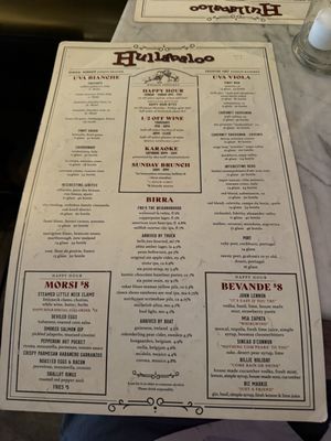 Menu photo 2 Hullabaloo West Palm Beach, FL