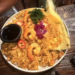 Pineapple fried rice (but pair it with the beef dish for an elite combo!)