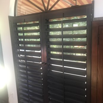 Castle Shutters - One of the 7 sets of shutters, in the open position. - Shades & Blinds Near Me Castle Shutters - One of the 7 sets of shutters, in the open position. - Shades & Blinds Near Me