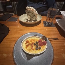 Creme brûlée and the shark fin sundae