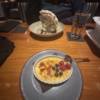 Mitchell’s Seafood House - Creme brûlée and the shark fin sundae - Seafood Near Me - Lansing, Michigan