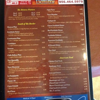 Doña Paz - Menu2 - Mexican Near Me - Weslaco, Texas