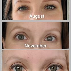 Microblading by AngelaC - Microblading progression over 7 months