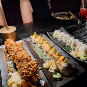 Tanuki River Landing - Dynamite salmon, spicy salmon, spicy tuna rolls - Japanese Near Me - Miami, Florida