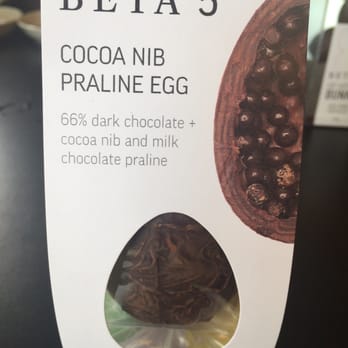 Beta5 Chocolates - Cocoa nib praline egg - Chocolatiers & Shops Near Me - Vancouver, British Columbia