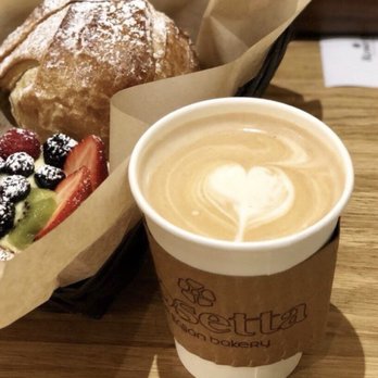Rosetta Bakery - I loved the heart shape on the cappuccino, unfortunately it tasted so bland n gross, fatty in the mouth I could not drink it. - Bakeries Near Me - Miami Beach, Florida
