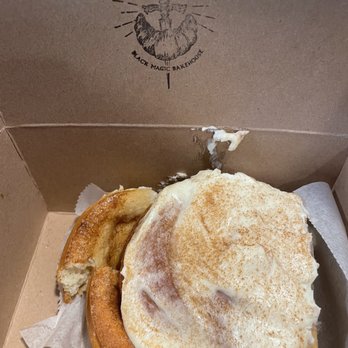 Black Magic Bakehouse - Cinnamon roll (cream cheese icing) - Coffee & Tea Near Me - Ridgewood, New Jersey