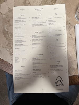 Menu photo 5 Great White Los Angeles, CA