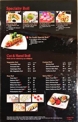 Menu photo 8 Jin Sushi Lakewood, WA Menu photo 8 Jin Sushi Lakewood, WA