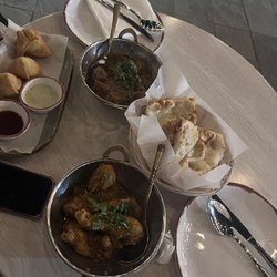 Clove - Goat Chicken Karahi (Bone-in)Plain Naan Samosa (2 pc)