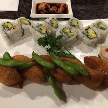 Matsumoto - Avocado Roll and Inari Nigiri with edamame - Japanese Near Me - Tracy, California