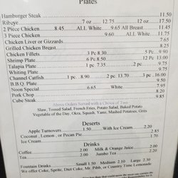 B & F Drive In Restaurant - Menu Sept. 2020