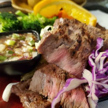 Thai Chili - Thai Tiger Beef with side of seasonal vegetables - Thai Near Me - Orange, California Thai Chili - Thai Tiger Beef with side of seasonal vegetables - Thai Near Me - Orange, California