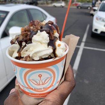Sweet Republic - Goodness in a cup!!! Salted Caramel Swirl Ice Cream - Ice Cream & Frozen Yogurt Near Me - Phoenix, Arizona