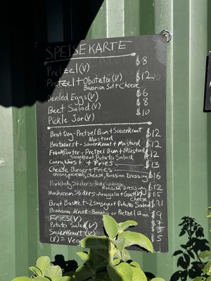 Menu photo 2 Biergarten San Francisco, CA