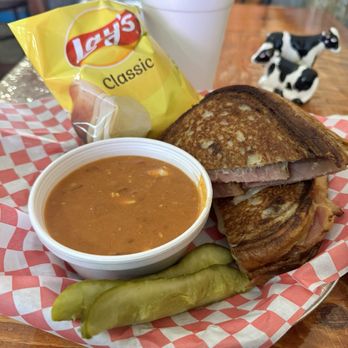 The Lunch Box - Grilled ham & Swiss with a cup of tomato soup - Sandwiches Near Me - Shawnee, Oklahoma