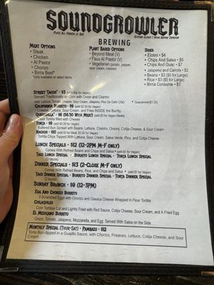 Menu photo 3 Soundgrowler Brewing Tinley Park, IL Menu photo 3 Soundgrowler Brewing Tinley Park, IL