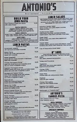 Menu photo 5 Antonio's Italian Restaurant Lewisville, NC