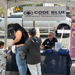 Code Blue Safety Skills - A Booth for a event in Temecula Ca